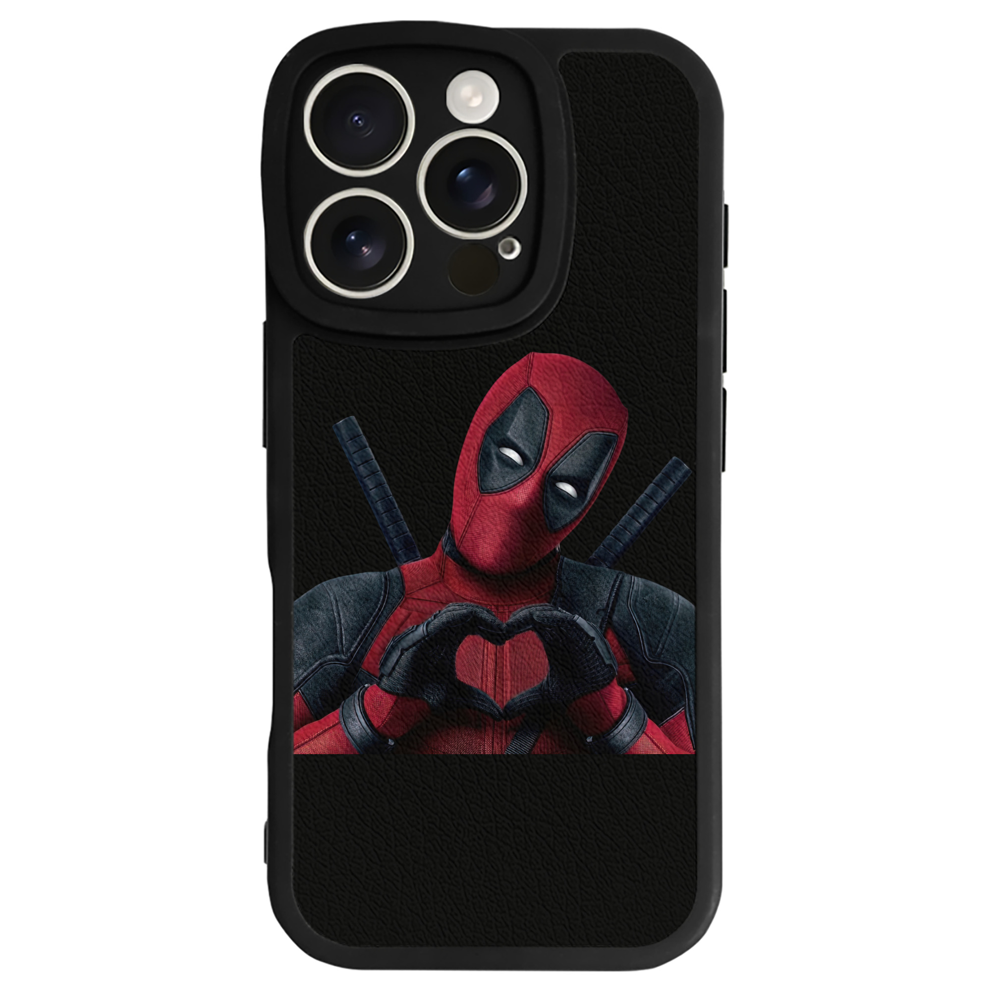 （画像用） Deadpool デッドプール 【iPhone 16シリーズ対応】シリコンスマホケース（レザー調） 材質：シリコン